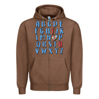 Chestnut alphabet autism awareness Zipper Hoodie - MaliasSmallBusiness