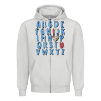 Dove Grey alphabet autism awareness Zipper Hoodie - MaliasSmallBusiness