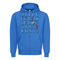 True Royal alphabet autism awareness Zipper Hoodie - MaliasSmallBusiness