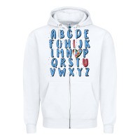 White alphabet autism awareness Zipper Hoodie - MaliasSmallBusiness