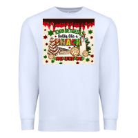 White torn between lookin like a snack and eatin one Premium Sweatshirt - MaliasSmallBusiness
