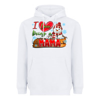 White i love being a mama Heavyweight Hoodie - MaliasSmallBusiness