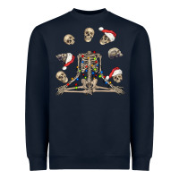 Christmas Human Skeleton And Skulls Heavyweight Sweatshirt | Teevron