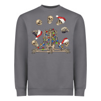 Storm christmas human skeleton and skulls Heavyweight Sweatshirt - FaDigitalArtStudio