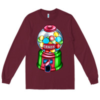 Burgundy candy machine Long Sleeve Tee - AdoDesignShop