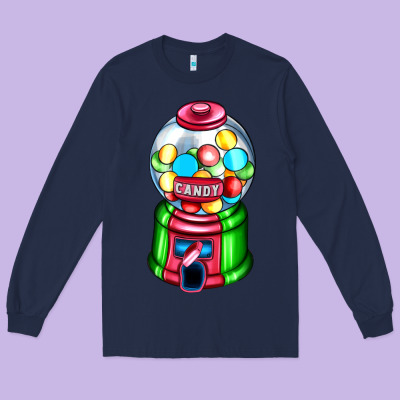 Candy Machine Long Sleeve Tee Designed By Adodesignshop