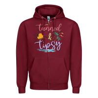 Tanned And Tipsy Zipper Hoodie | Teevron