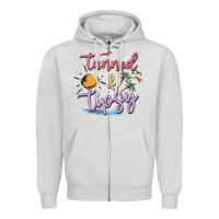 Dove Grey tanned and tipsy Zipper Hoodie - MaliasSmallBusiness
