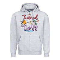 Heather Grey tanned and tipsy Zipper Hoodie - MaliasSmallBusiness