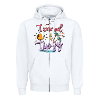 White tanned and tipsy Zipper Hoodie - MaliasSmallBusiness