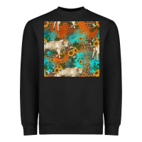 Black western charolais cow seamless pattern Heavyweight Sweatshirt - HRA Design Shop