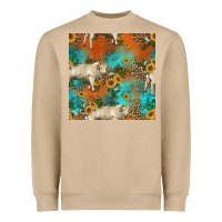 Mushroom western charolais cow seamless pattern Heavyweight Sweatshirt - HRA Design Shop
