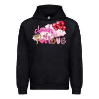 Black Clouds of love with balloons Valentine's Day Urban Hoodie - HowdyJamesFarm