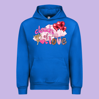 Clouds Of Love With Balloons Valentine's Day Urban Hoodie Designed By Howdyjamesfarm