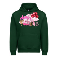 Forest Green Clouds of love with balloons Valentine's Day Urban Hoodie - HowdyJamesFarm