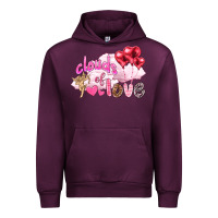 Mauve Wine Clouds of love with balloons Valentine's Day Urban Hoodie - HowdyJamesFarm