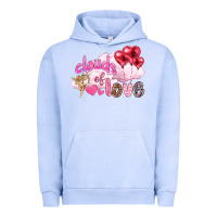 Pigment Grape Ice Clouds of love with balloons Valentine's Day Urban Hoodie - HowdyJamesFarm