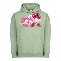 Pigment Oil Green Clouds of love with balloons Valentine's Day Urban Hoodie - HowdyJamesFarm