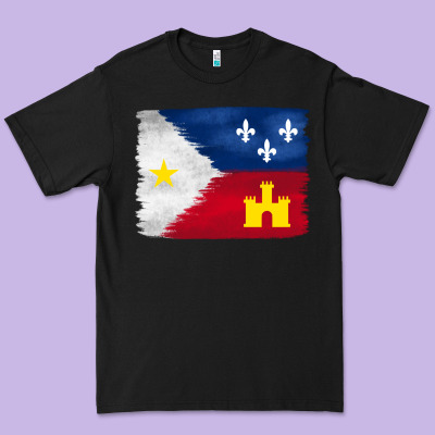 Louisiana Flag Background Premium Tee Designed By Barkaloodesign