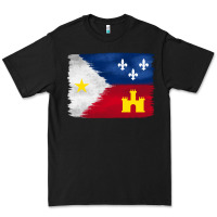 Black louisiana flag background Premium Tee - BarkalooDesign