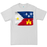 Dove Grey louisiana flag background Premium Tee - BarkalooDesign
