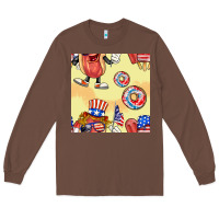 Chestnut patriotic hotdog ice cream donat Long Sleeve Tee - BundleAndBundleShop