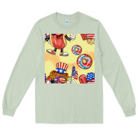 Matcha patriotic hotdog ice cream donat Long Sleeve Tee - BundleAndBundleShop