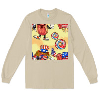 Mushroom patriotic hotdog ice cream donat Long Sleeve Tee - BundleAndBundleShop