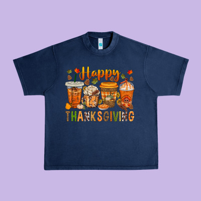 Western Happy Thanksgiving Bbs Urban Heavy Tee Designed By Bundleandbundleshop