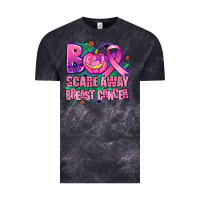 Cloud Black halloween boo with cancer ribbon breast cancer sca Vintage Tee - AdoDesignShop