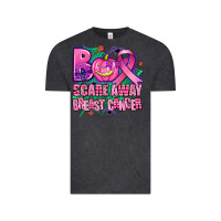 Vintage Black halloween boo with cancer ribbon breast cancer sca Vintage Tee - AdoDesignShop