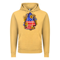 Vintage Mustard American flag arrowhead Vintage Hoodie - Neo Western