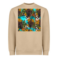 Mushroom western bison and sunflowers seamless pattern Heavyweight Sweatshirt - HRA Design Shop