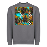 Storm western bison and sunflowers seamless pattern Heavyweight Sweatshirt - HRA Design Shop
