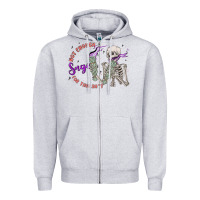 Heather Grey not enough sage for this sht Zipper Hoodie - MaliasSmallBusiness
