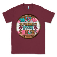 Burgundy nurse round earrings 1 Classic Tee - BundleAndBundleShop