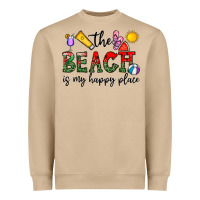 Mushroom the beach is my happy place Heavyweight Sweatshirt - CowhideDigitalArt
