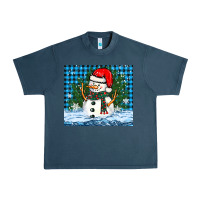 Midnight Navy snowy christmas snowman Urban Heavy Tee - BarkalooDesign