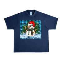 Navy snowy christmas snowman Urban Heavy Tee - BarkalooDesign