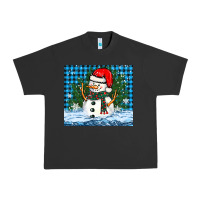 Pigment Black snowy christmas snowman Urban Heavy Tee - BarkalooDesign