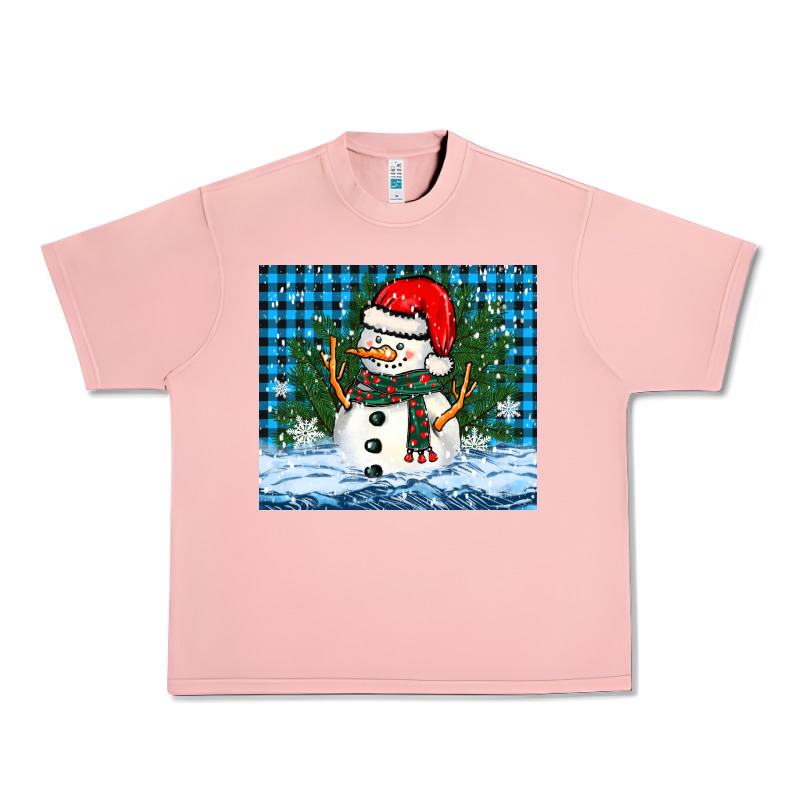Snowy Christmas Snowman Urban Heavy Tee by BarkalooDesign | Teevron