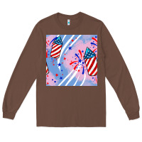 Chestnut patriotic fireworks Long Sleeve Tee - BundleAndBundleShop