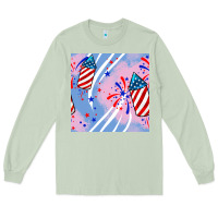 Matcha patriotic fireworks Long Sleeve Tee - BundleAndBundleShop