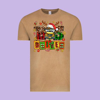 Bus Driver Chrıstmas Vintage Tee Designed By Adodesignshop