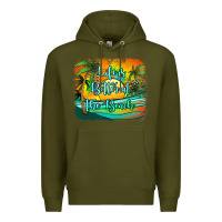 Army Green life is better at the beach Premium Hoodie - Jasminsmagicworld