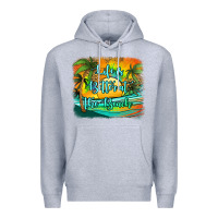 Heather Grey life is better at the beach Premium Hoodie - Jasminsmagicworld