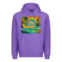 Purple life is better at the beach Premium Hoodie - Jasminsmagicworld