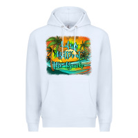 White life is better at the beach Premium Hoodie - Jasminsmagicworld