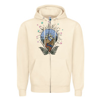 Sandshell compass with mountain Zipper Hoodie - MaliasSmallBusiness