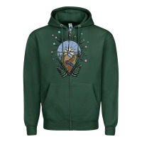 Sports Green compass with mountain Zipper Hoodie - MaliasSmallBusiness